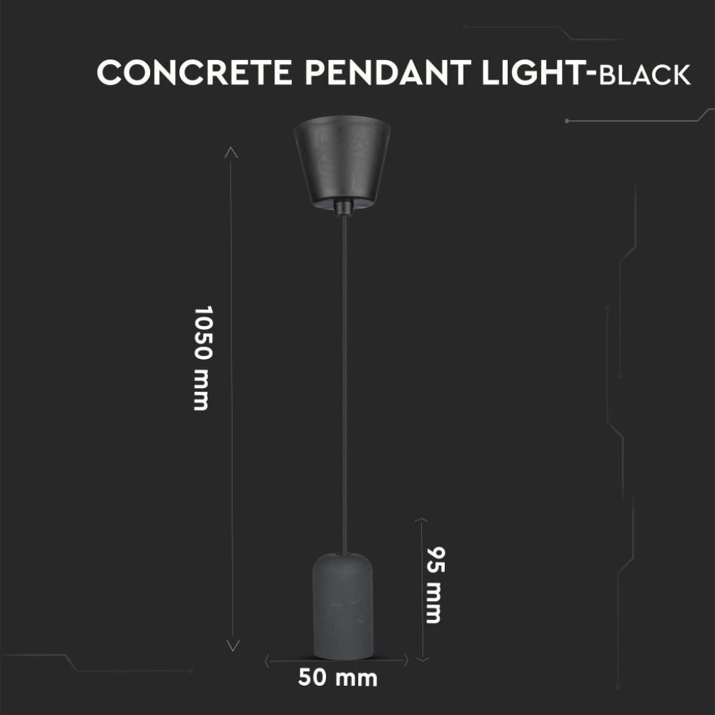 Ceiling Lamp Black Concrete