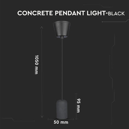 Ceiling Lamp Black Concrete