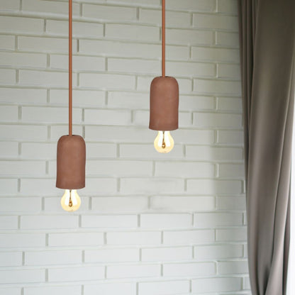 Ceiling Lamp Brown Concrete