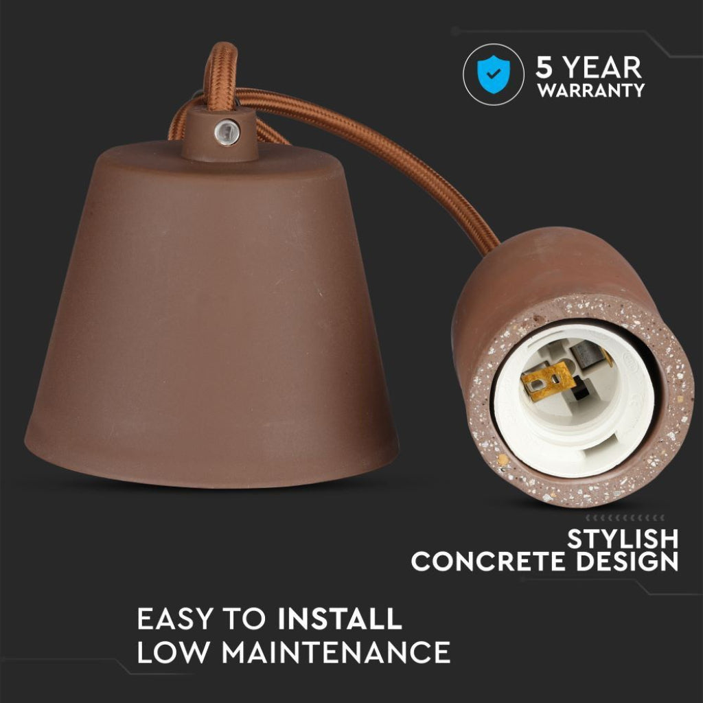 Ceiling Lamp Brown Concrete