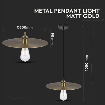 Ceiling Lamp Metal Matt Gold