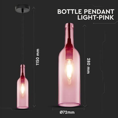 Ceiling Lamp Bottle Light Pink