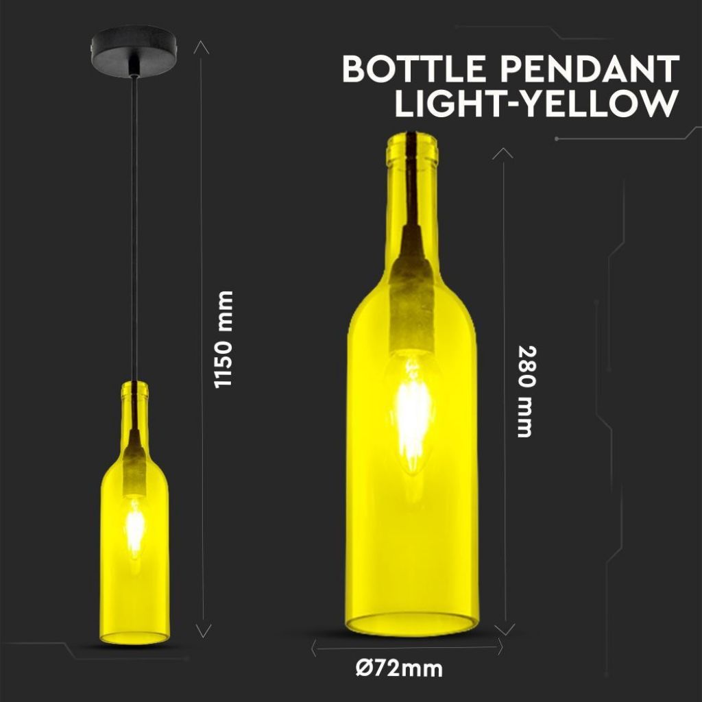 Ceiling Lamp Bottle Yellow