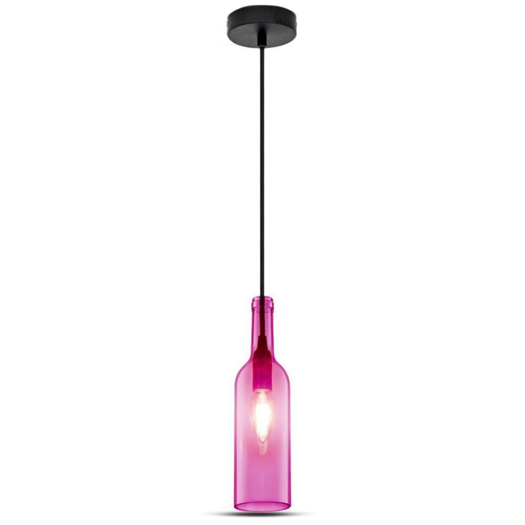 Ceiling Lamp Bottle Pink