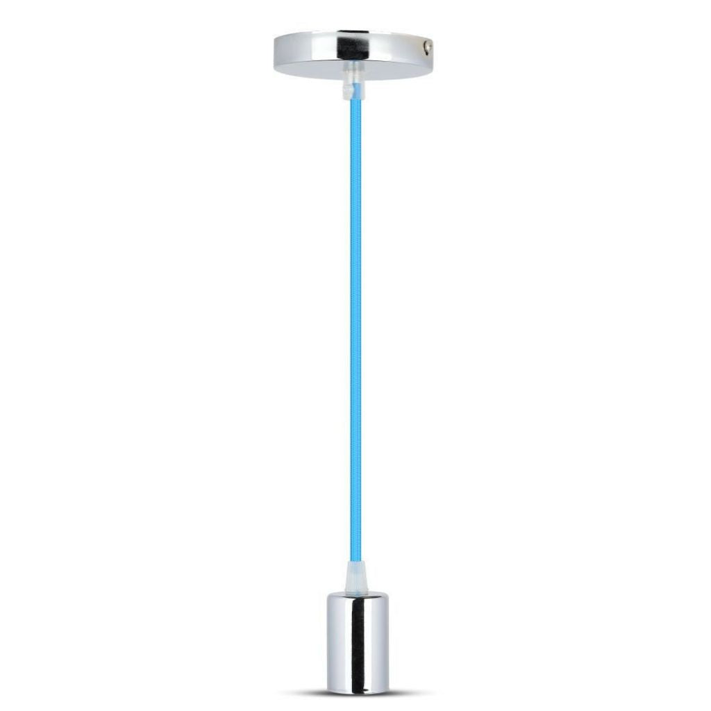 Ceiling Lamp Chrome Blue Cable