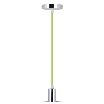 Ceiling Lamp Chrome Green Cable