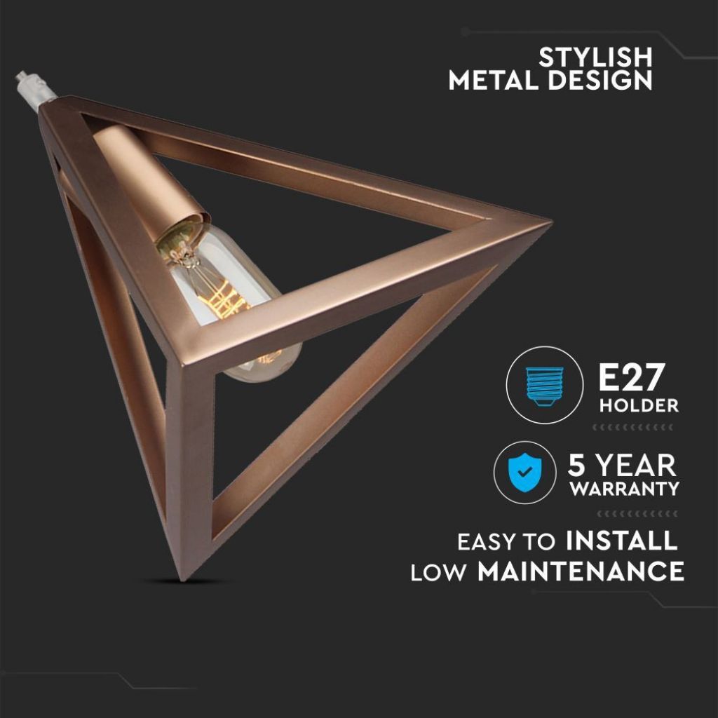 Ceiling Lamp Triangle Champagne Gold 60W