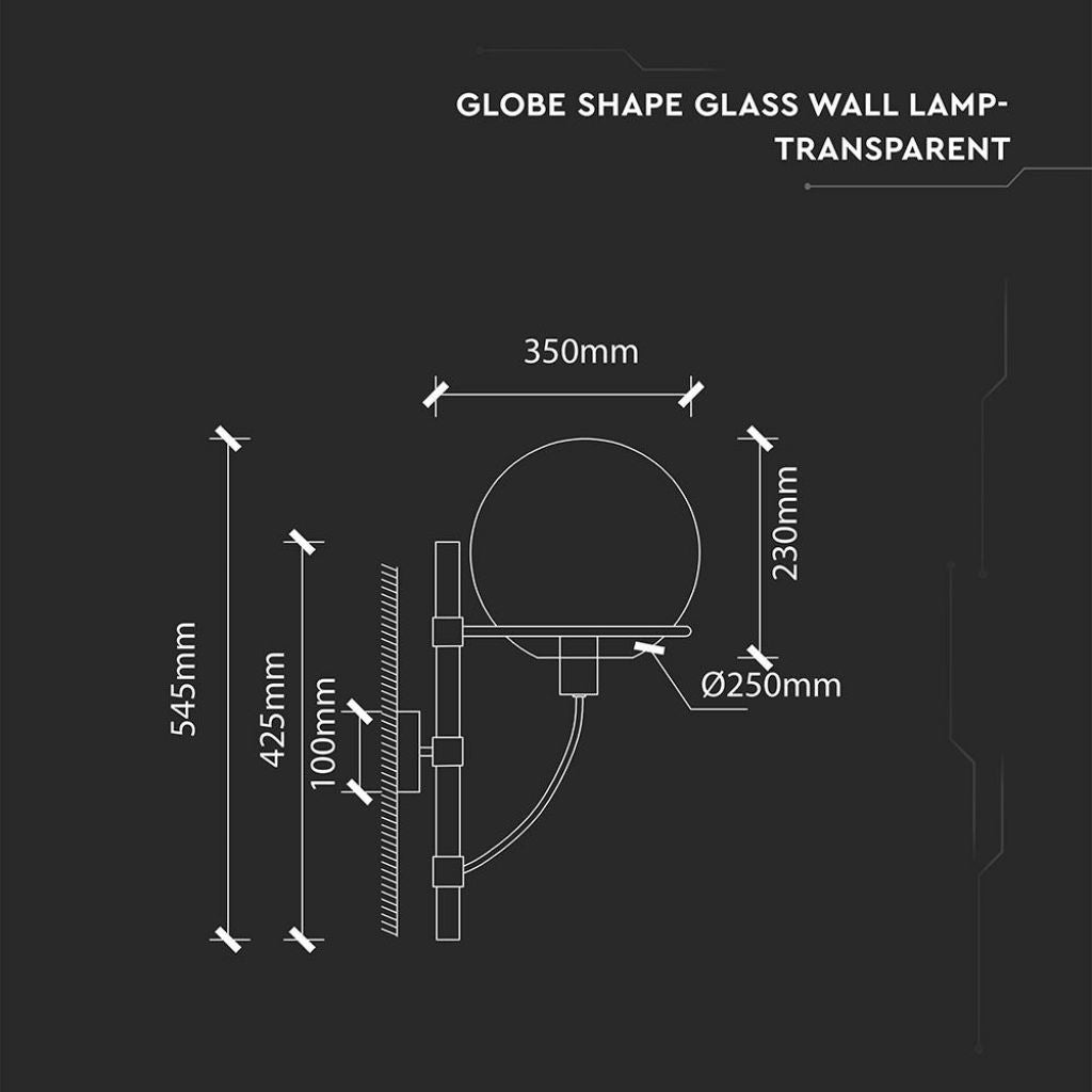 Wall Lamp Round Glass