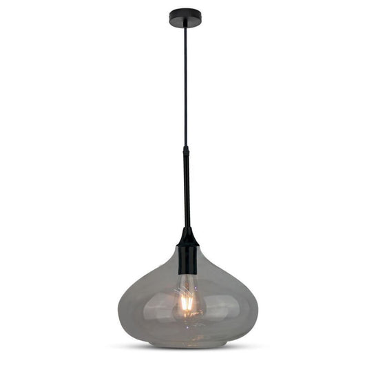 Ceiling Lamp Glass Transparent Black 280mm
