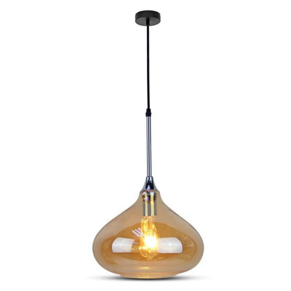 Ceiling Lamp Glass Transparent Brown 280mm