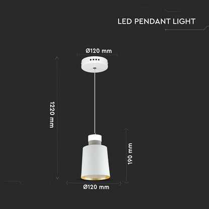 7W LED Stropna Svetilka Bela 120mm 4000K