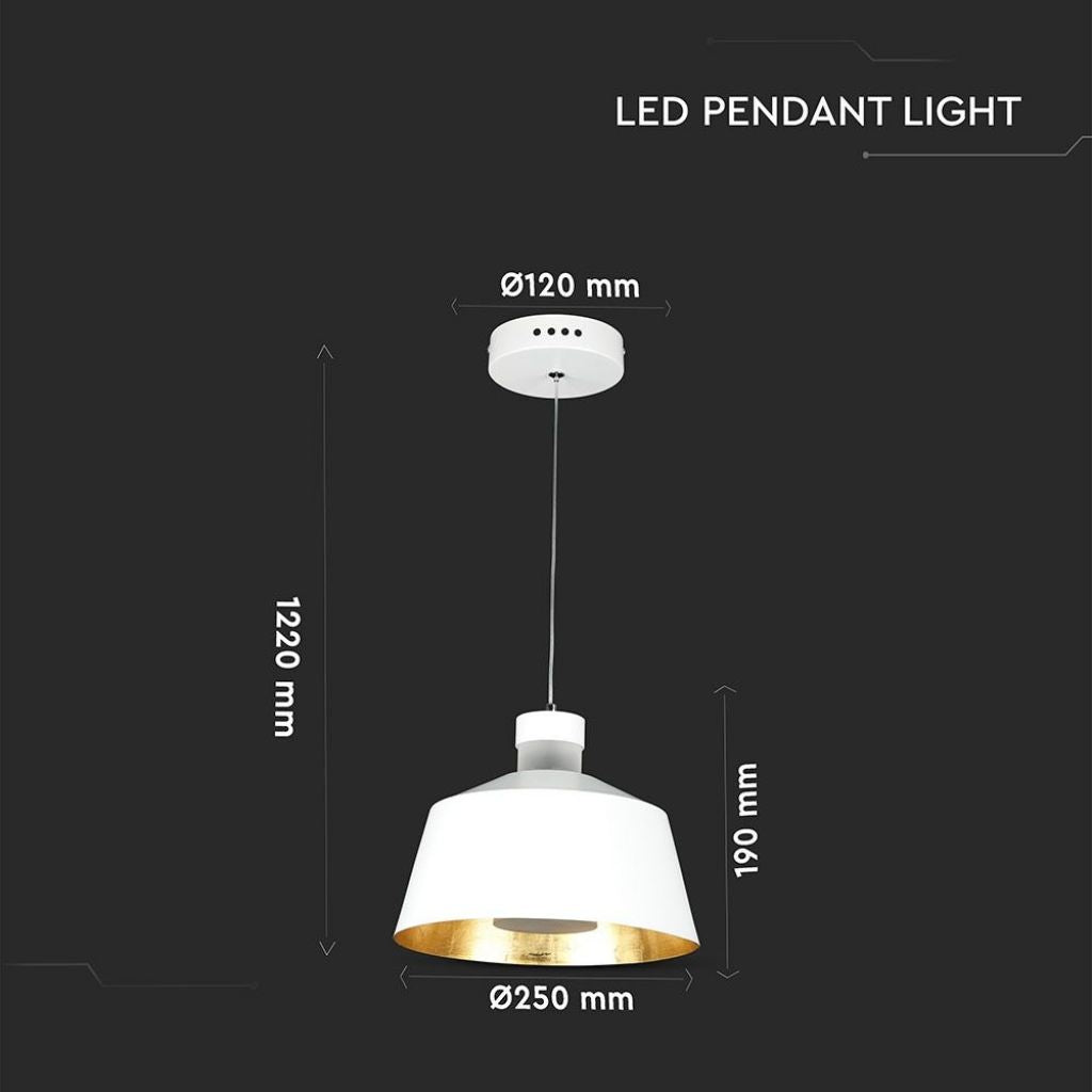 7W LED Ceiling Lamp White 250mm 4000K