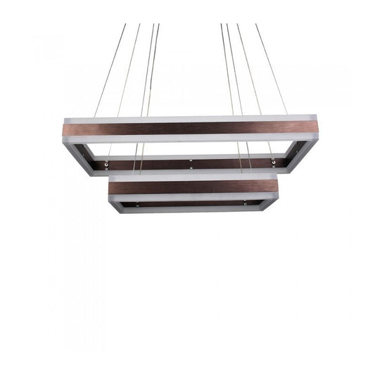 115W Chandelier Dimmable Square Brown 3000K