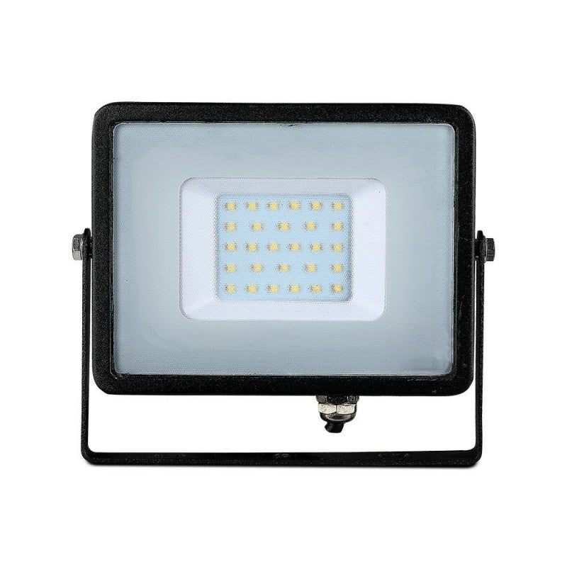 30W LED Reflektor SMD Tanek Črno Ohišje 4000K