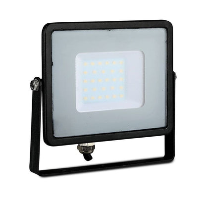 30W LED Reflektor SMD SAMSUNG Tanek Črno Ohišje 6400K