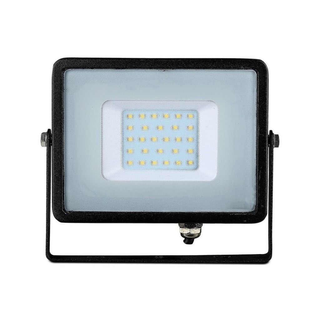 30W LED Reflektor SMD SAMSUNG Tanek Črno Ohišje 6400K