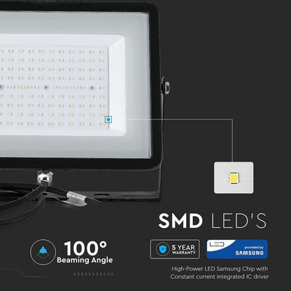 100W LED Reflector SAMSUNG Thin Black 6400K