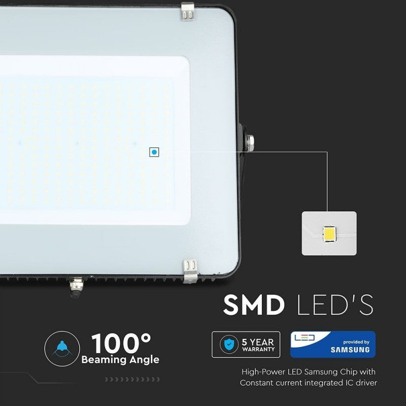 200W LED Reflector SAMSUNG Thin Black 4000K