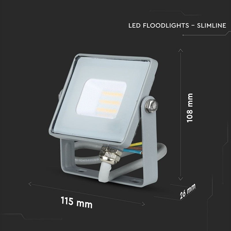 10W LED Reflector SMD SAMSUNG Thin Gray Housing 6400K