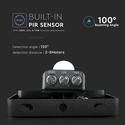 10W Sensor Reflector SAMSUNG Black 4000K