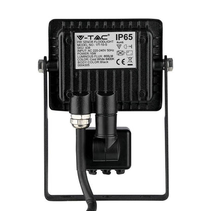 10W Senzorski Reflektor SAMSUNG Črn 6400K