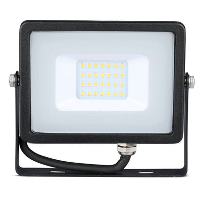 20W LED Reflector with SMD Sensor Thin Black Housing 6400K