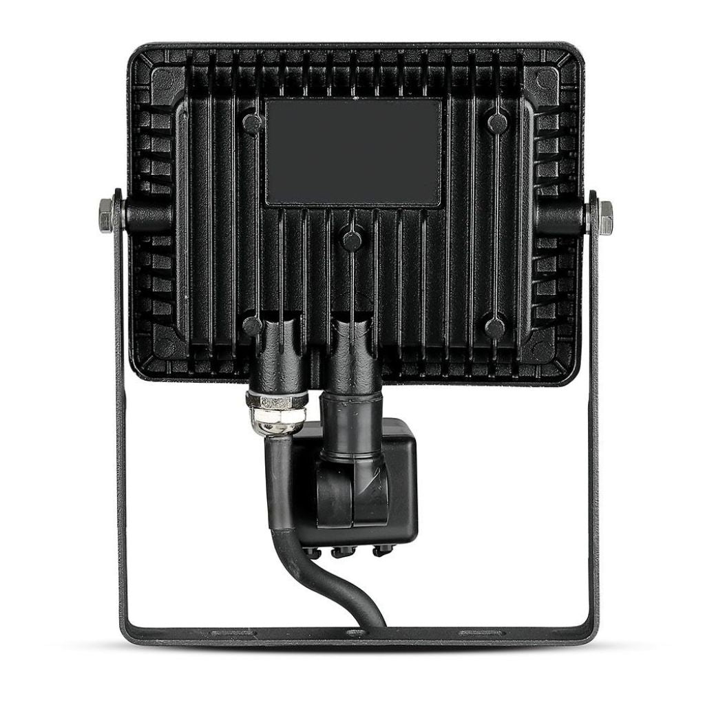 20W LED Reflektor s Senzorjem Cut-OFF Črno Ohišje 6400K