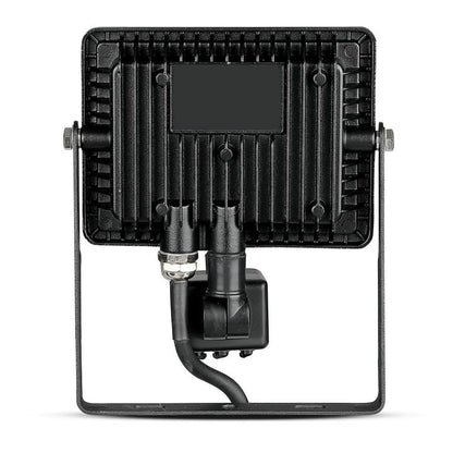 20W LED Reflektor s Senzorjem Cut-OFF Črno Ohišje 6400K