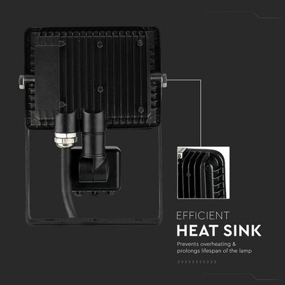 30W Sensor Reflector SAMSUNG Black 3000K