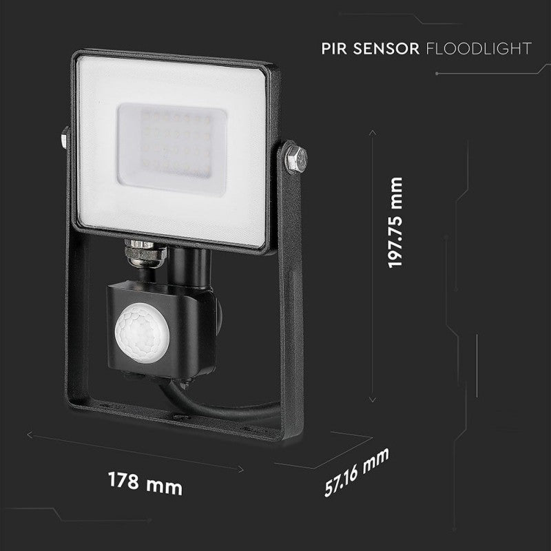 30W Sensor Reflector SAMSUNG Black 6400K