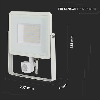 50W LED Reflector with Cut-OFF Sensor White 4000K