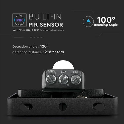 50W Sensor Reflector SAMSUNG Black 3000K