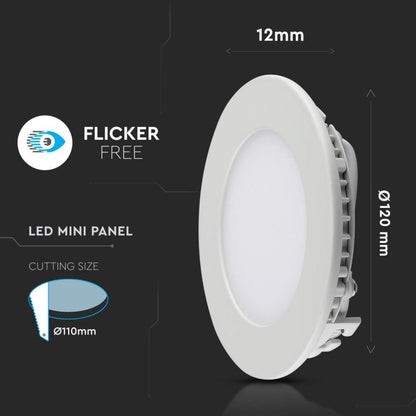 6W LED Panel Premium Round 2700K