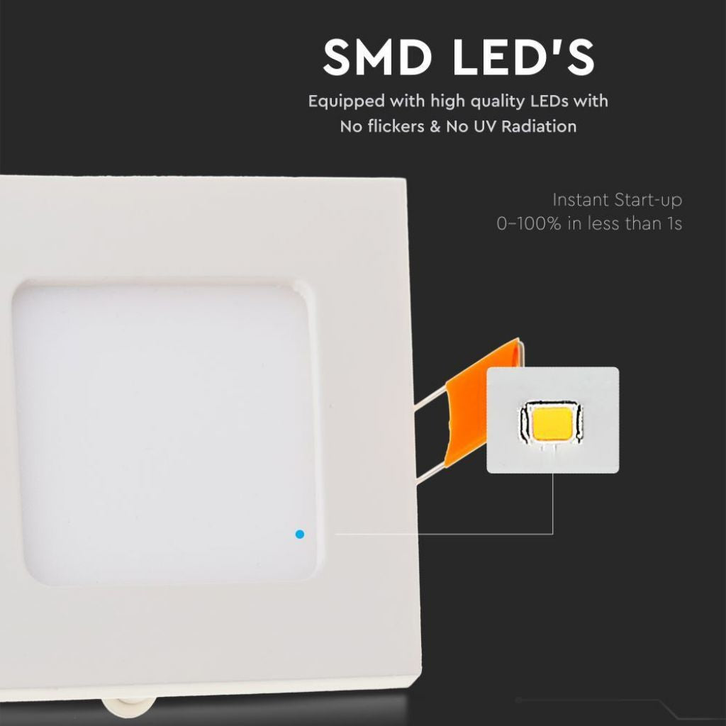 6W LED Panel Premium Square 3000K