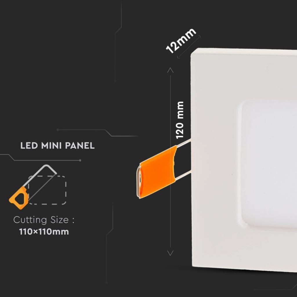 6W LED Panel Premium Square 3000K