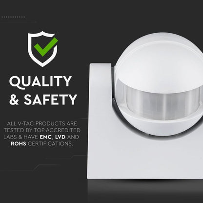 Motion sensor PIR White Wall-mounted 180 angle/up to 12m/up to 1200w