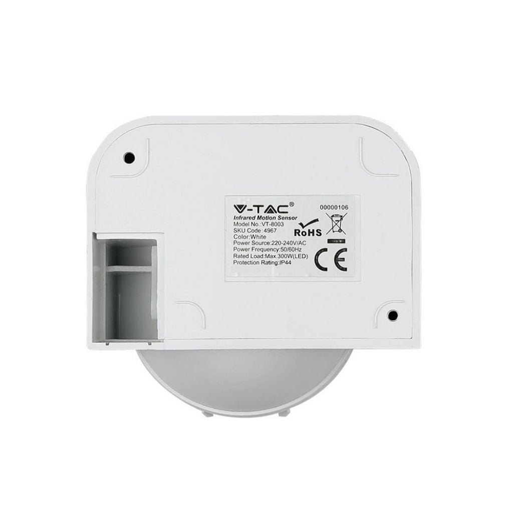 Motion sensor PIR White Wall-mounted 180 angle/up to 12m/up to 1200w