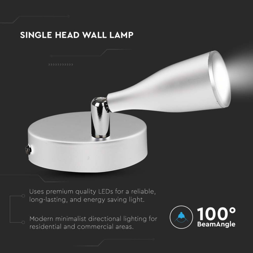 4.5W LED Stenska Svetilka Bela 4000K