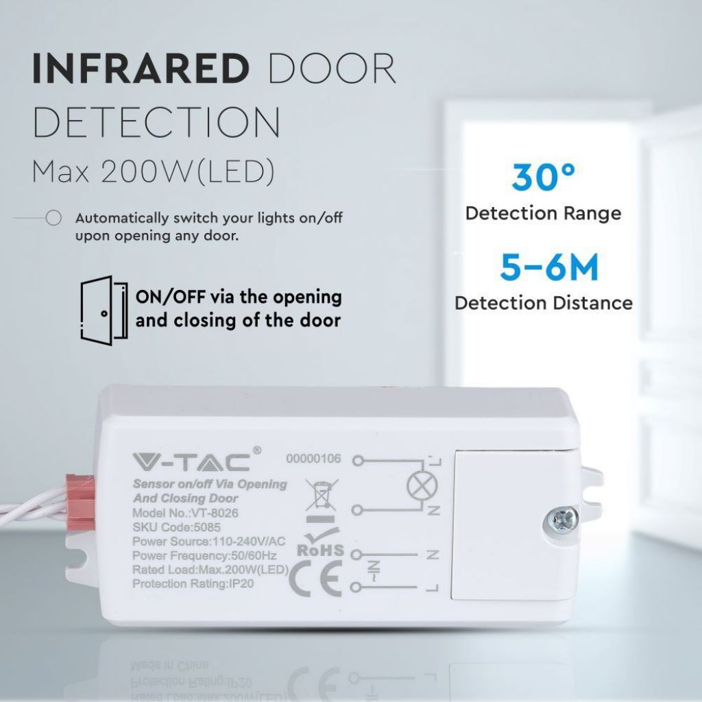 Motion sensor - detects door opening