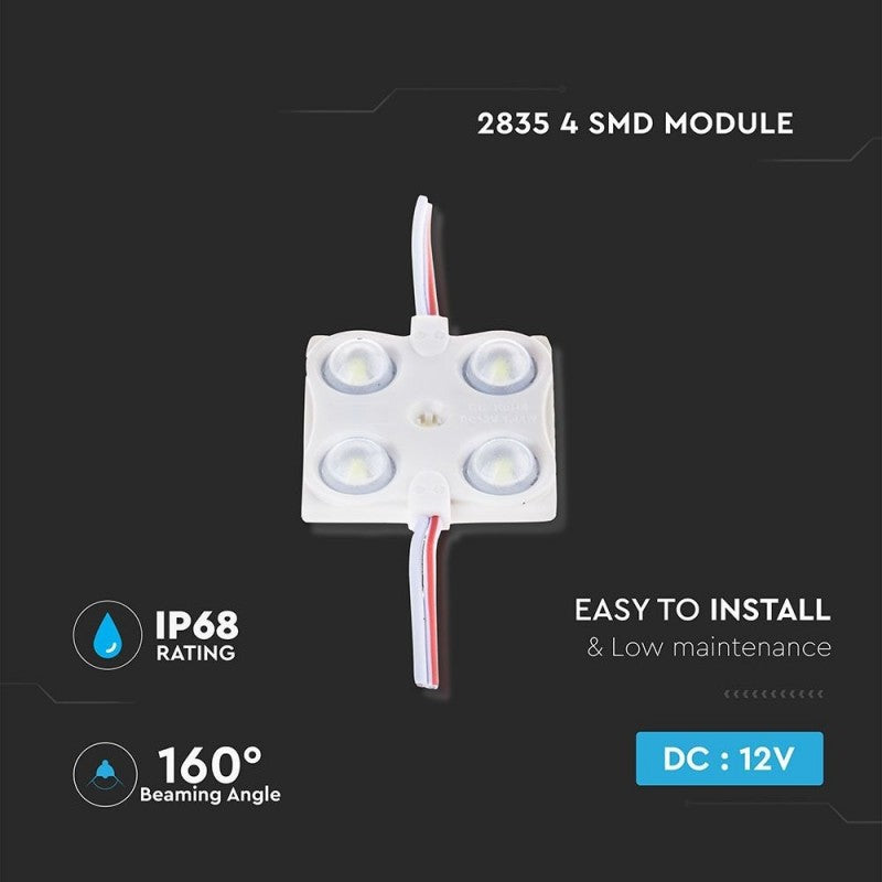 LED Modul 1.44W 4LED SMD2835 Modra IP68  12V