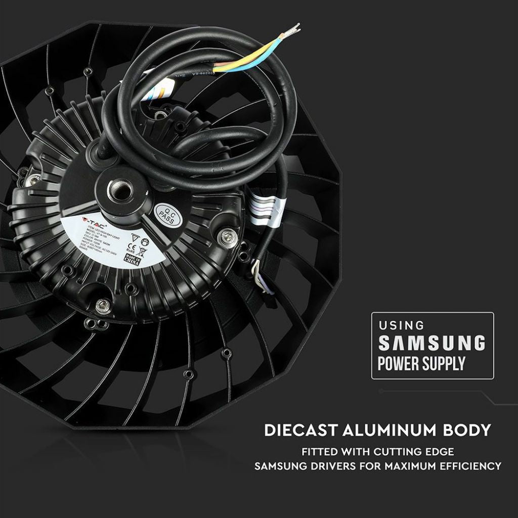 Skladiščni Reflektor SAMSUNG & Driver 100W 90kot Črn 120 lm/Watt 4000K