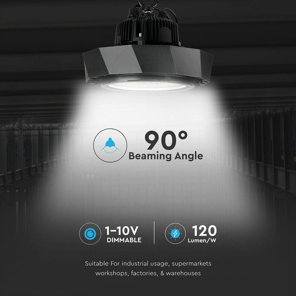 Skladiščni Reflektor SAMSUNG & Driver 100W 90kot Črn 120 lm/Watt 4000K