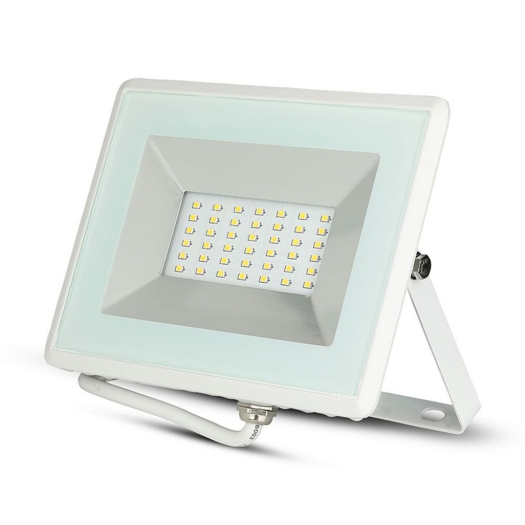 30W LED Reflektor 6500K E-Series Belo Ohišje Normalno Bela