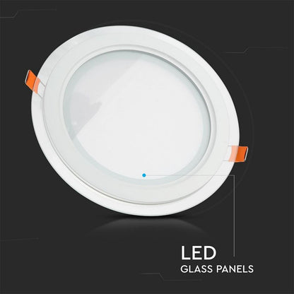 18W LED Panel Steklen Okrogel 4000K