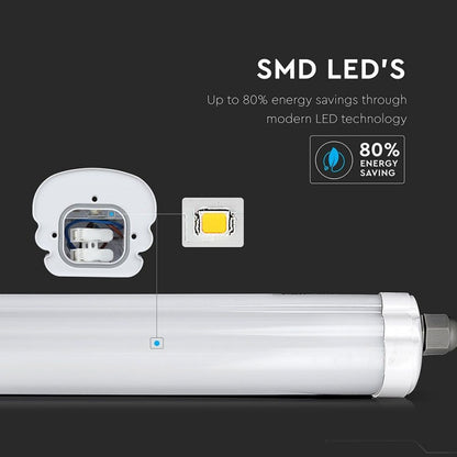 LED Svetilo za Vlažne Prostore 1500mm 48W 4500K