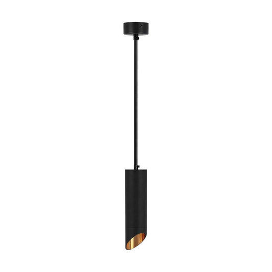 GU10 Hanging Lamp Diagonal Black - Gold 30cm