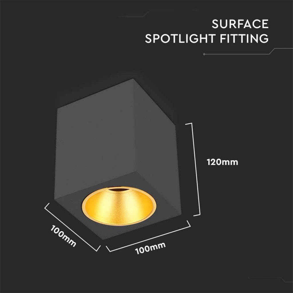 GU10 Ceiling Lamp Black Gold