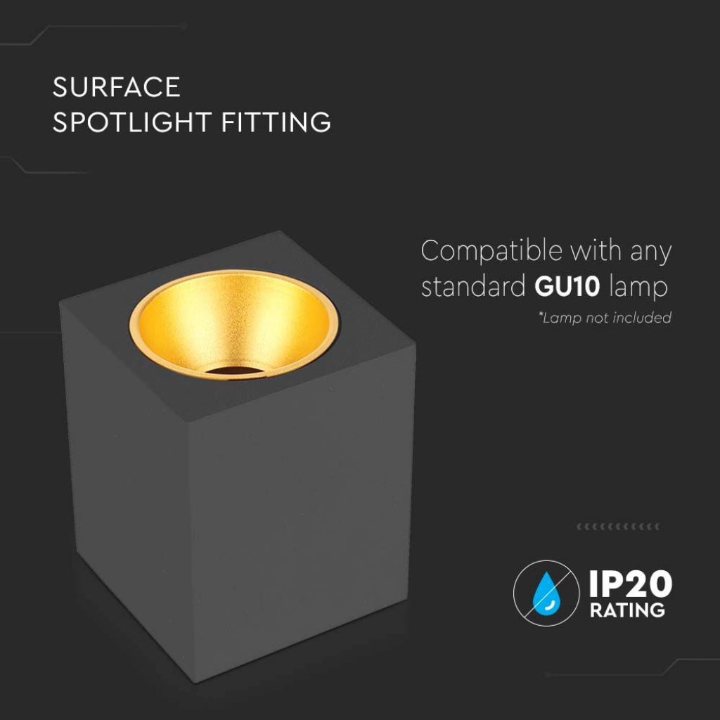 GU10 Ceiling Lamp Black Gold