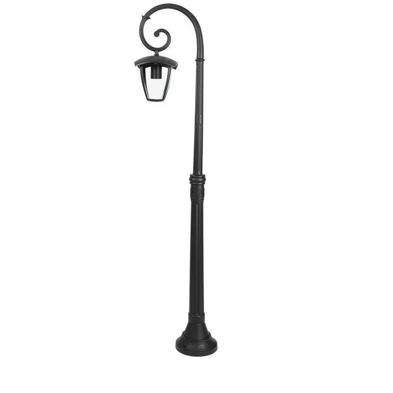 Street/Garden Lamp 1 x E27 1365 mm IP44 Black Lantern