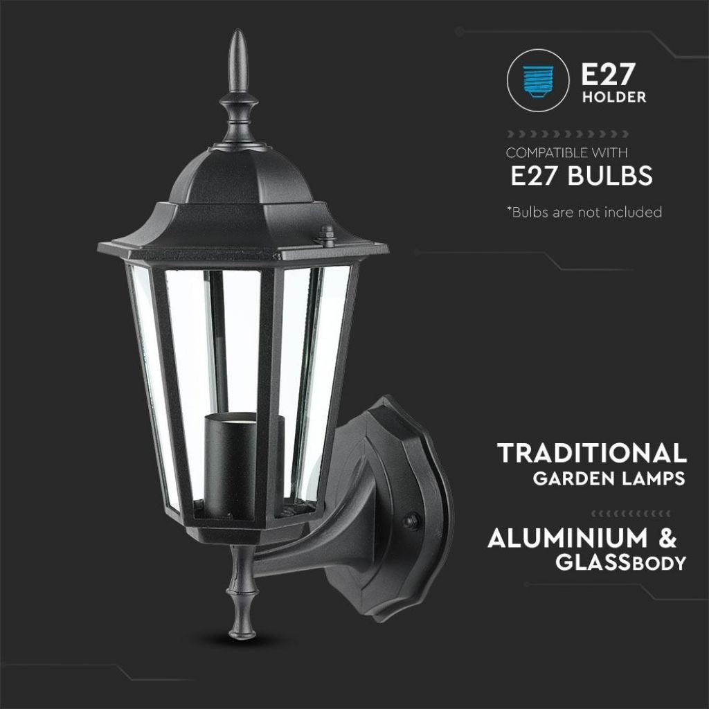 Outdoor Wall Lamp E27 Matt Black 220-240V